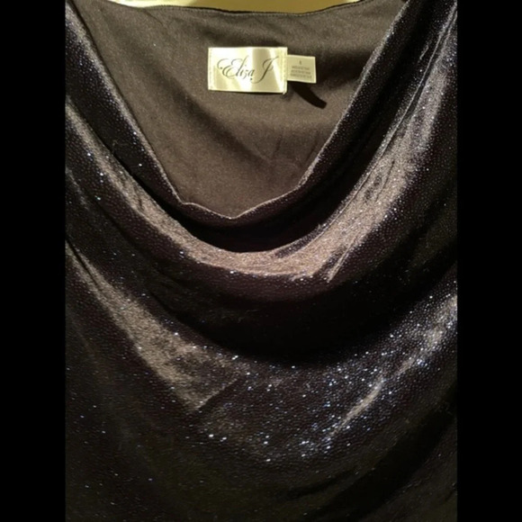 Eliza J Blue Velvet Shimmer Sheath Dress, Size 6 - Picture 13 of 16